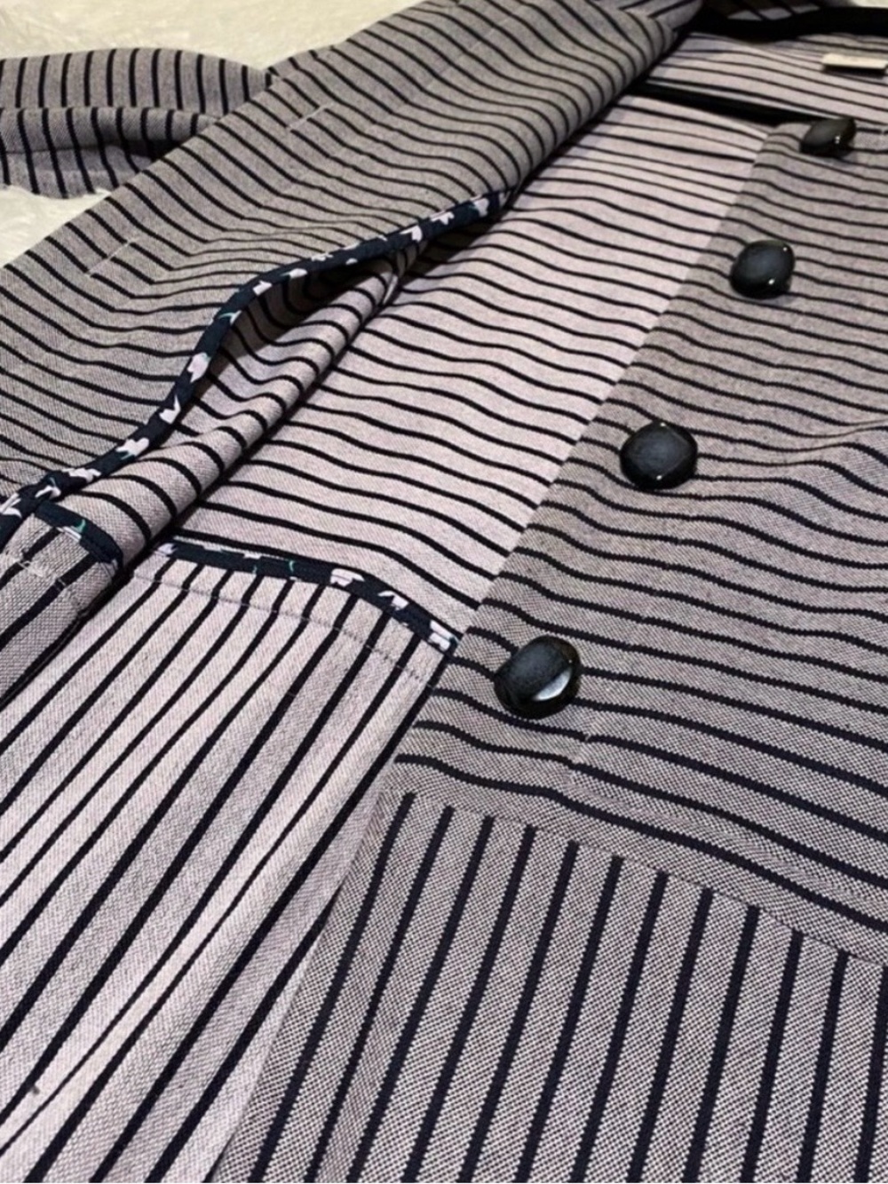 CAbi Gray & Black Striped Button-Front Jacket - Picture 7 of 9